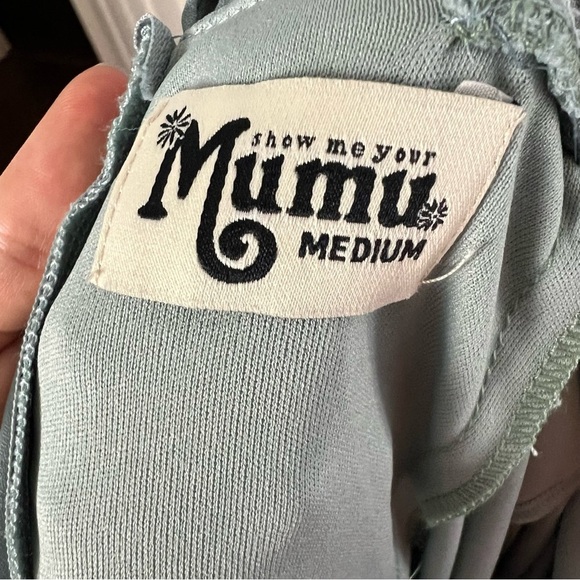 Show Me Your Mumu Woman's Godshaw Silver Sage Crisp Gown Maxi Dress - Picture 8 of 8